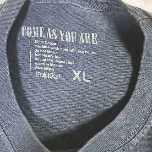 Nirvana rare “come as you are” concert release‎ band T-shirt NWOT Men X-Large - Picture 5 of 6